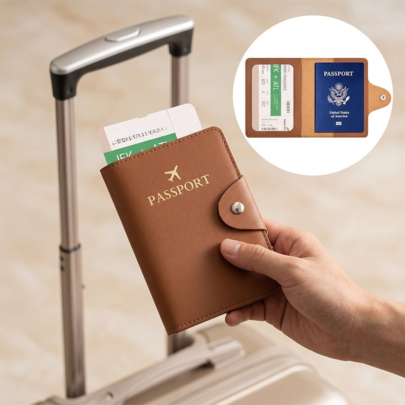 Travel Accessories Wallet - Stylowy, biznesowy pokrowiec na paszport z