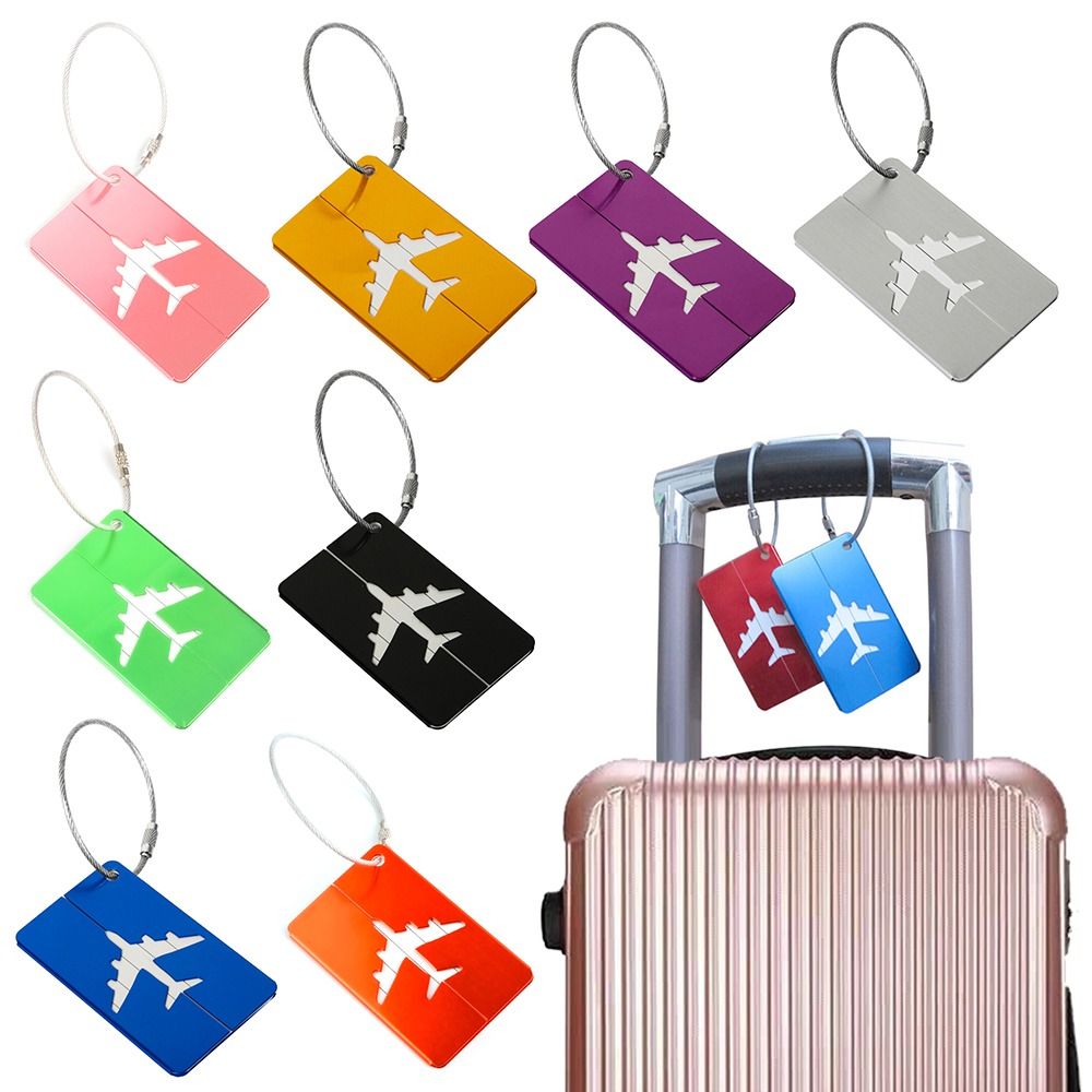Travel Accessories Aesthetic - Aluminiowe etykiety na bagaż podróżny walizki