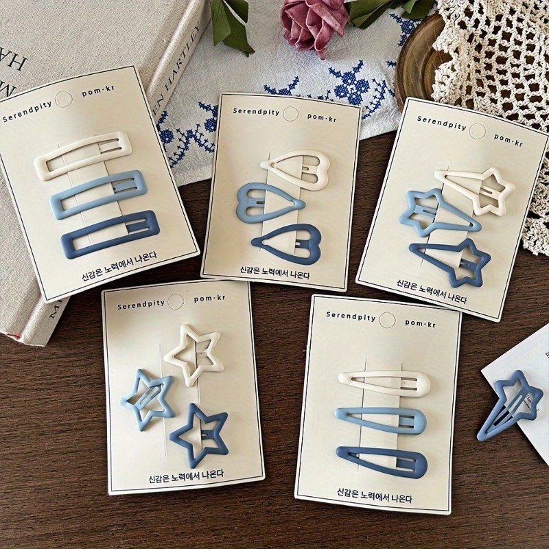 Travel Accessories Aesthetic - 15 sztuk – matowe spinki do
